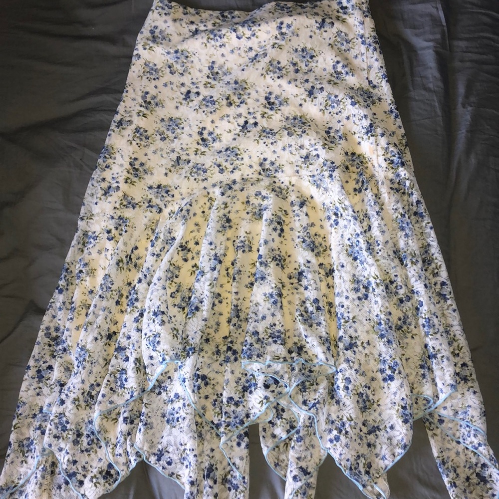 long floral skirt